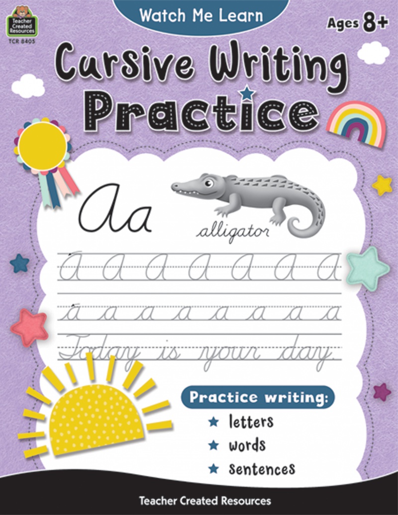 Cursive Writing Practice Ages 8+ Workbook