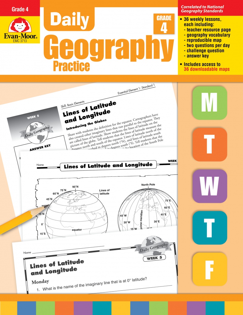 Daily Geography Practice Grade 4 | Map Skills & Geography