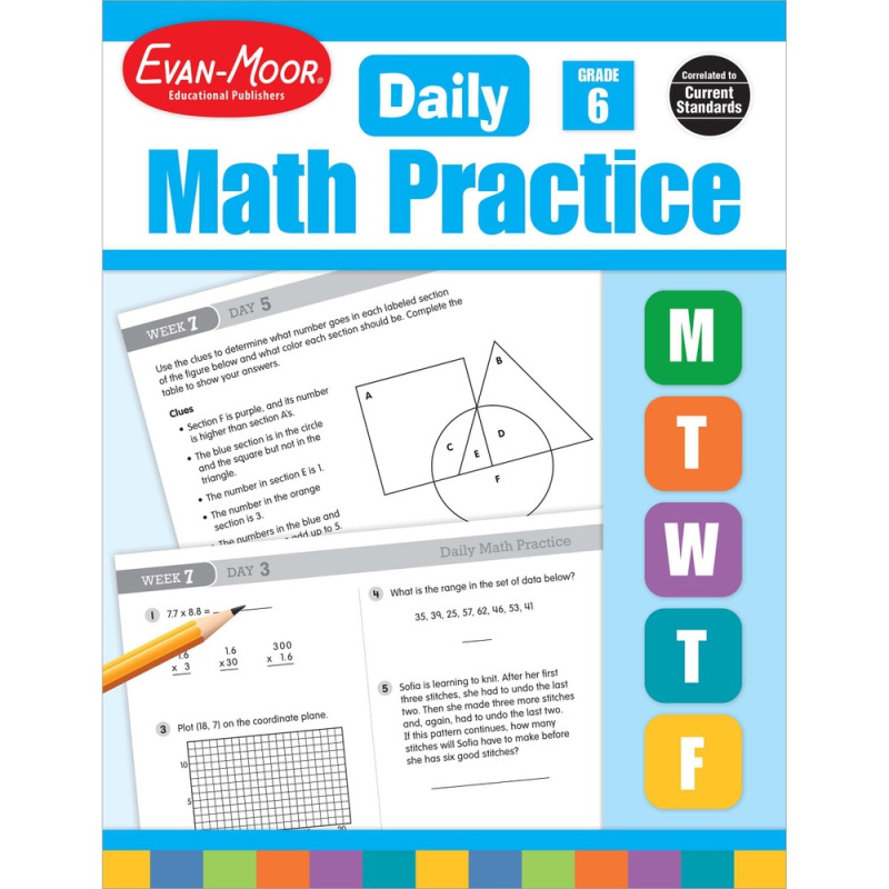 Daily Math Practice Workbook Grade 6 | 36 Weeks Spiral Review