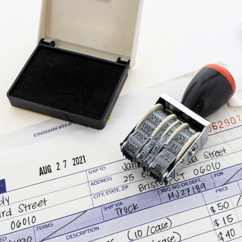 Date Stamp & Ink Pad Set for Teachers | Classroom Office