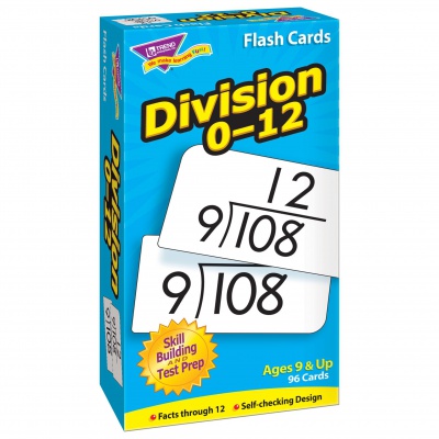 Division 0-12 Flash Cards