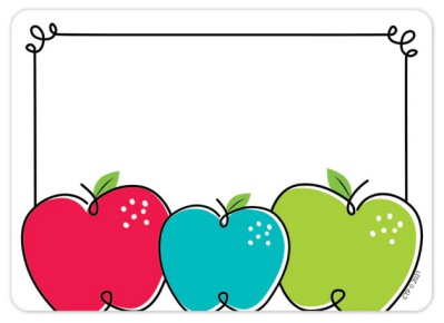 Doodle Apples Name Tags