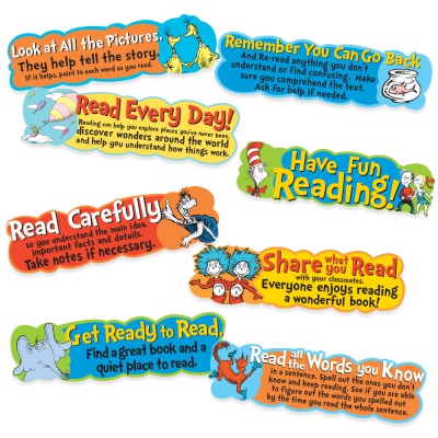 Dr. Seuss Reading Tips Mini Bulletin Board Set