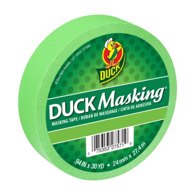 Duck Masking Color Masking Tape - Light Green,.94 in. x 30 yd
