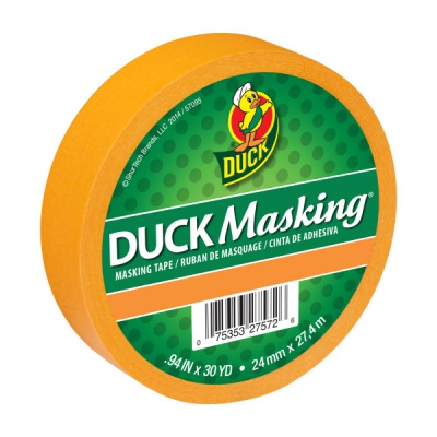Duck Masking Color Masking Tape - Orange,.94 in. x 30 yd