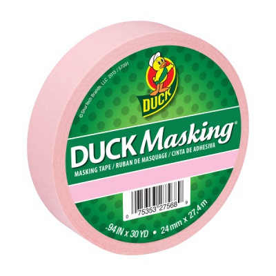 Duck Masking Color Masking Tape - Pink,.94 in. x 30 yd