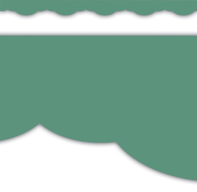 Eucalyptus Green Fancy Scallops Border