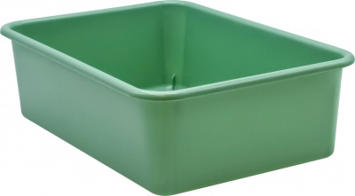 Eucalyptus Green Large Plastic Storage Bin 16 X 11 X 5