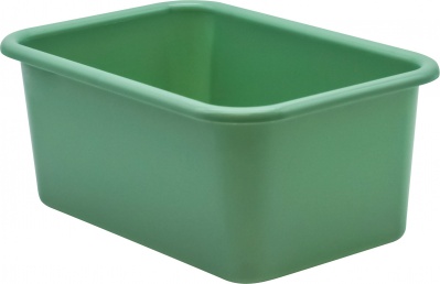 Eucalyptus Green Small Plastic Storage Bin 11 X 7 X 5