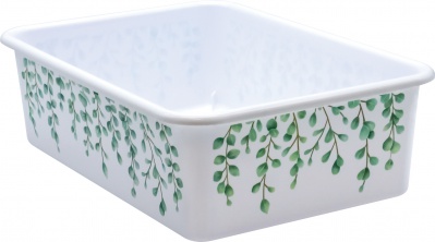 Eucalyptus Large Plastic Storage Bin 16 X 11 X 5