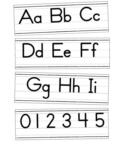 Farmhouse Alphabet Line: Manuscript Bulletin Board Set