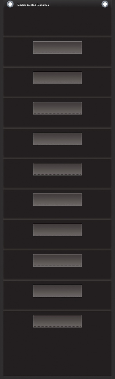 File Storage Pocket Chart, Black