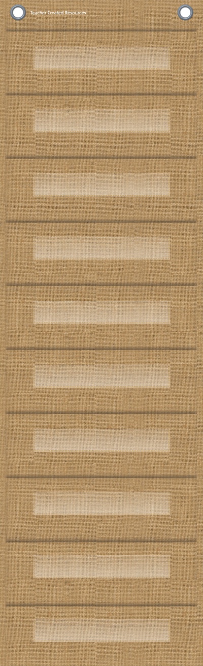 File Storage Pocket Chart, Burlap