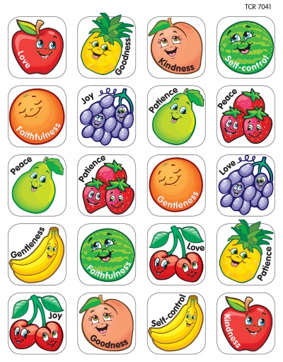 Fruit of The Spirit Stickers 120 Pack 1 x 1