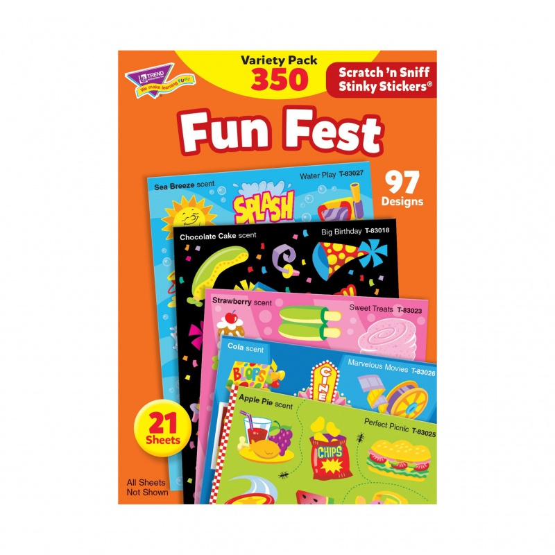 Fun Scale Stickers Fun Fest Scratch & Sniff Stickers Variety Pack | All Ages