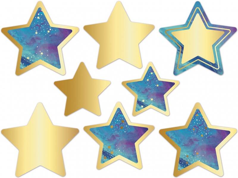 Galaxy Stars Colorful Cut-Outs Assorted Designs