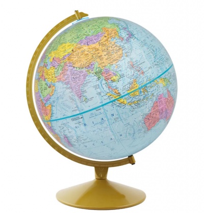 Globe Explorer 12 Gold Metal Base