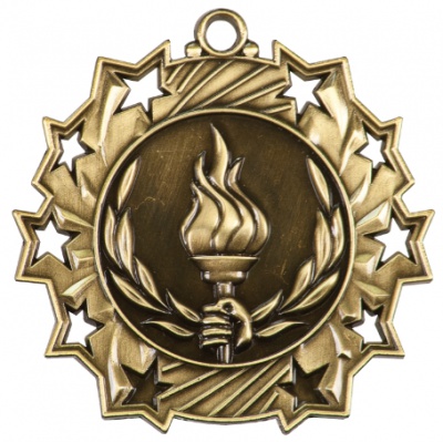 Gold Victory Medal with Ribbo