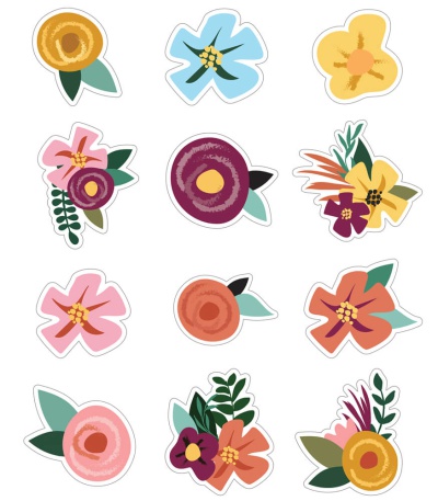 Grow Together Flowers Cut-Outs