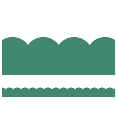 Grow Together Jade Green Scalloped Borders