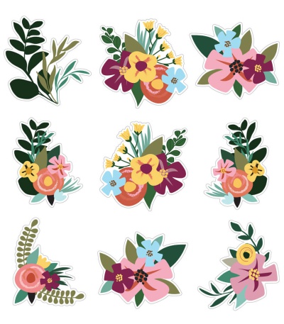 Grow Together Jumbo Flowers and Greenery Cut-Outs