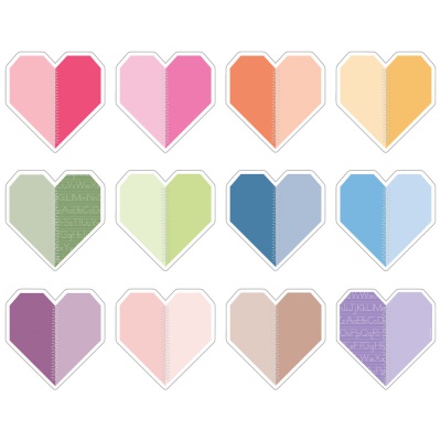 Handmade Hearts Cutouts 36 pack