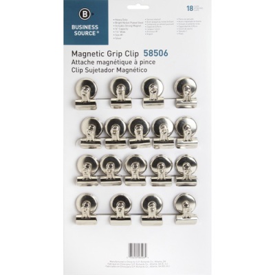Heavy Duty Magnetic Grip Clips Pack of 18 Silver 1.25