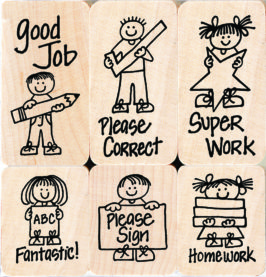 Hero Kids for Teachers Wood Stamps Set