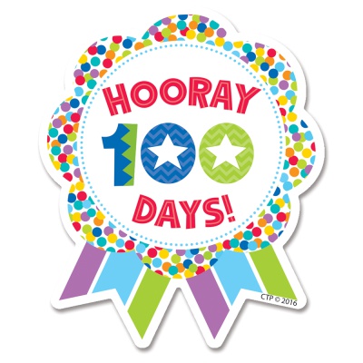 Hooray 100th Days! Ribbon Reward Badges
