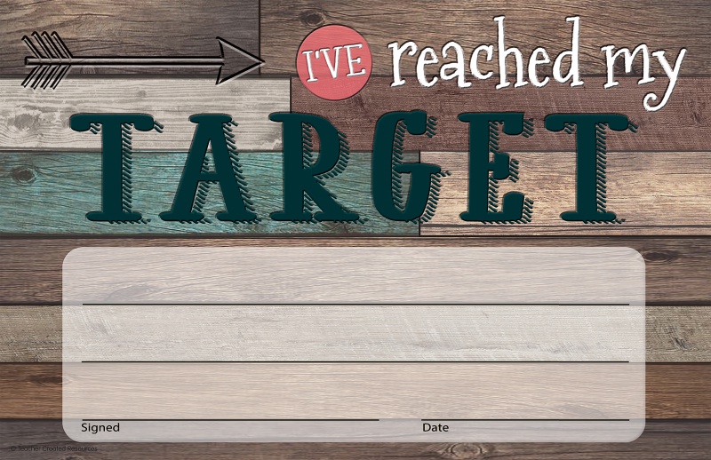 I've Reached My Target Awards 25 Pack