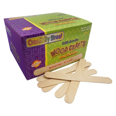 Jumbo Craft Sticks, 500 pieces, Natural