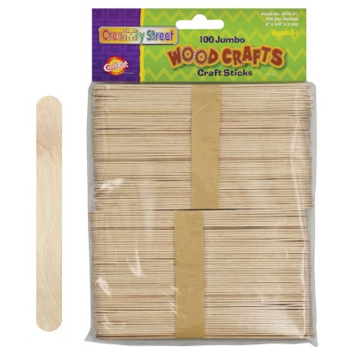 Jumbo Craft Sticks, Natural, 80 pieces
