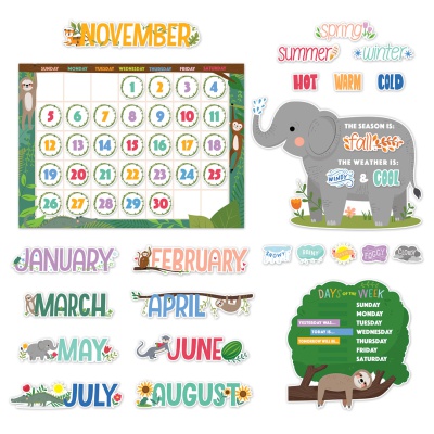 Jungle Friends Calendar Set Bulletin Board Set