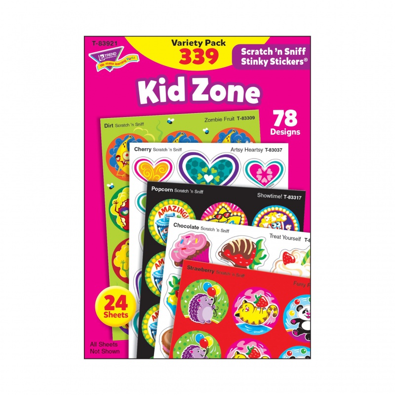 Kid Zone Stinky Stickers Variety Pack