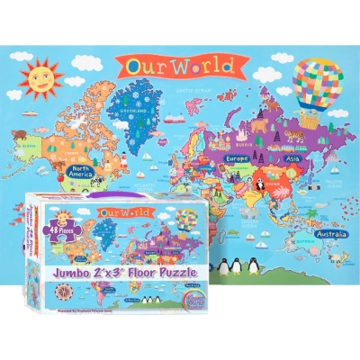 Kid's Floor Puzzle, World