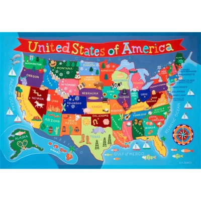 Kid's Map, United States 24 x 36