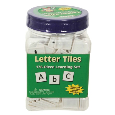Letter Tiles Upper Lower Case 1 x 1 Tub of 176