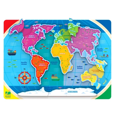 Lift and Learn Continents & Oceans Puzzle