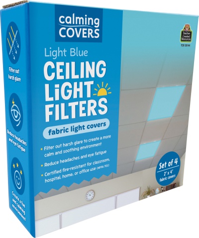 Light Blue Calming Covers Ceiling Light Filters