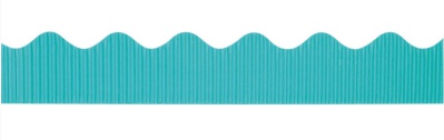 Light Blue Corrugated Scalloped Border