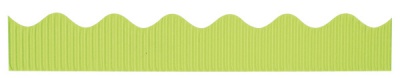Lime Green Corrugated Scalloped Border 2 1/4 x 50'