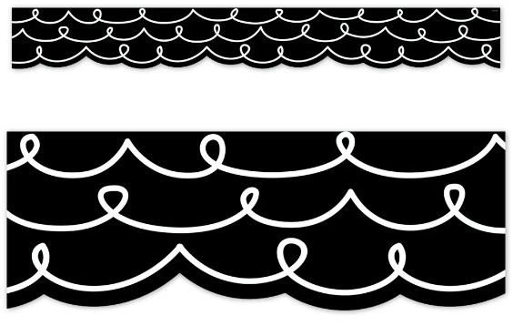 Moving Loop Boader Loop-De-Loop Black Border Strips for Bulletin Boards