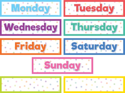 Magnetic Days of the Week