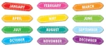 Magnetic Die-Cut Accent, Chalk Loops Months of the Year