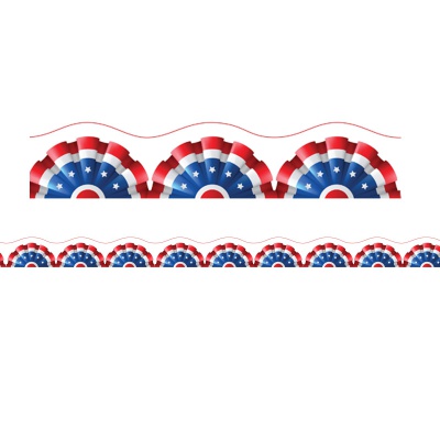 Magnetic Scallop Patriotic Border