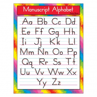 Manuscript Alphabet (Zaner-Bloser) Chart