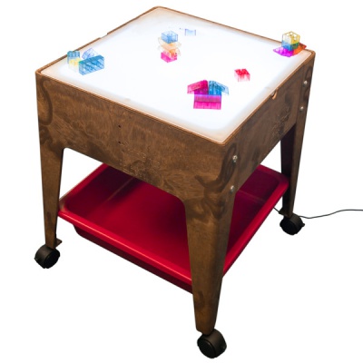 Mobile Mite LED Light Table Chocolate Brown