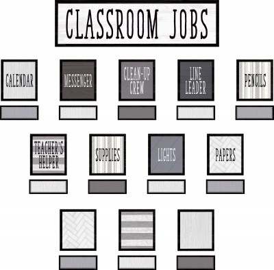 Modern Farmhouse Classroom Jobs Mini Bulletin Board