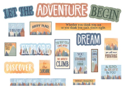 Moving Mountains Let the Adventure Begin Mini Bulletin Board