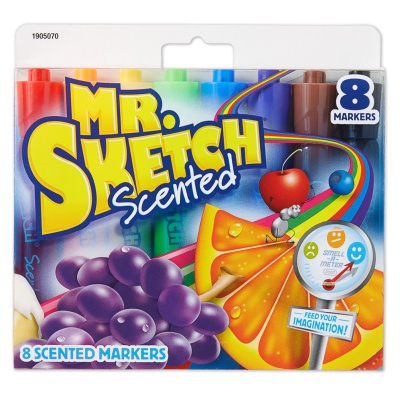 Mr. Sketch Scented Chisel Tip Markers, 8 colors